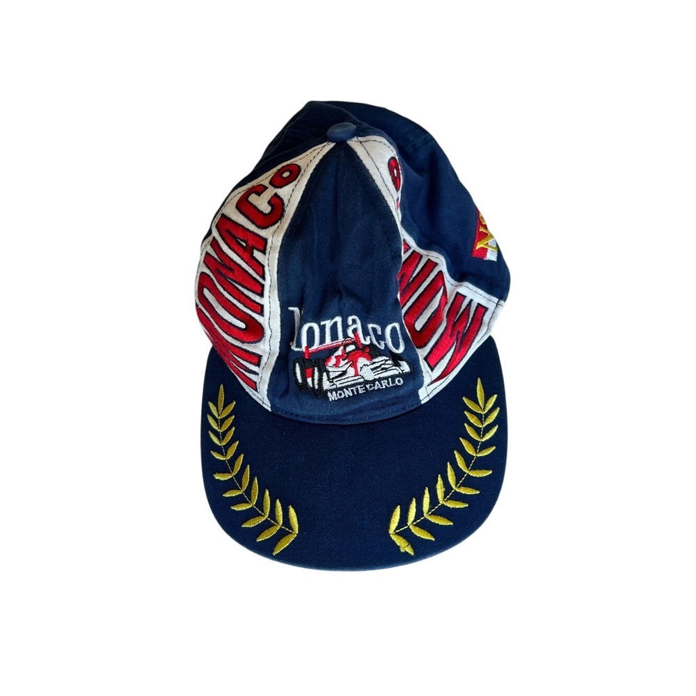 Vintage Monaco Grand Prix Monte Carlo F1 Embroidered Snapback Hat Racecore